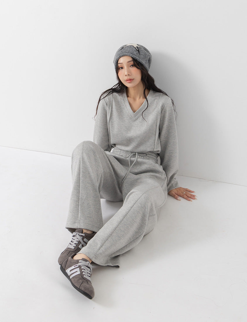 QQ Yogurt Touch Cotton Slimming Curved-Leg Plus Size Pants