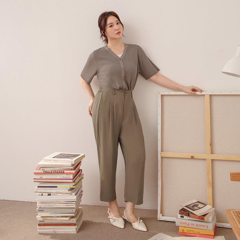 MISS. Cool Touch Wrinkle-Resistant Tailored Cropped Suit Plus Size Pants