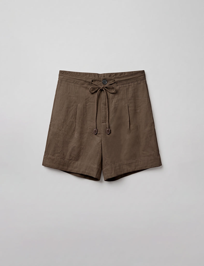 Boyish Style Drawstring Plus Size Shorts
