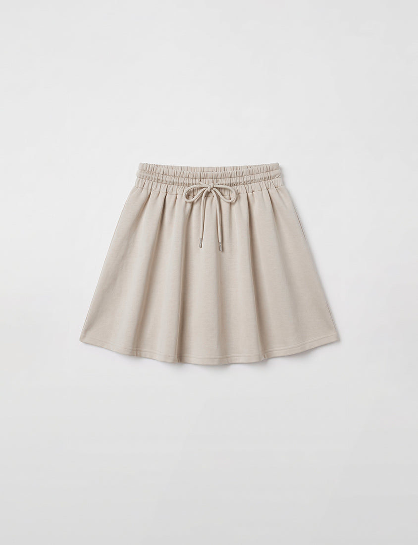 QQ Yogurt Touch Cotton Comfy A-Line Plus Size Mini Skirt