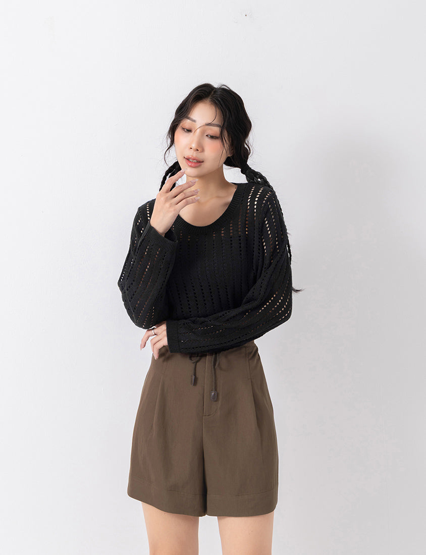 Boyish Style Drawstring Plus Size Shorts