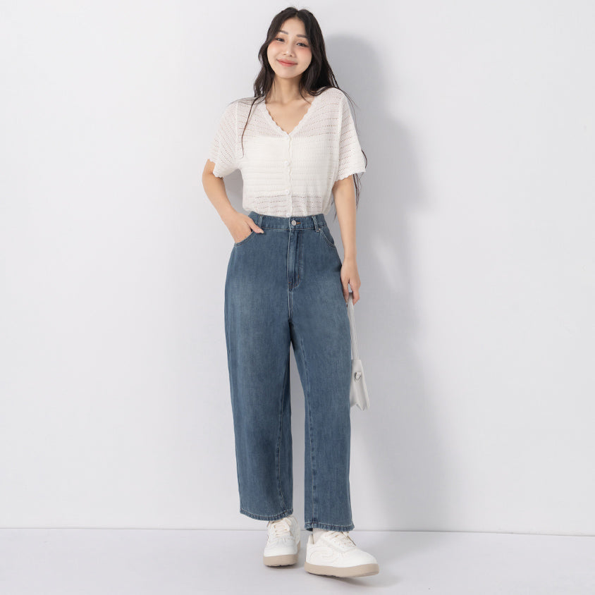 Pear-Shaped Friendly! Perfect Fit Slim Straight Cropped Plus Size Jeans