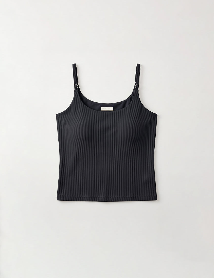 Pobra. Silky Cool Slimming Ribbed Plus Size Bra Tank Top