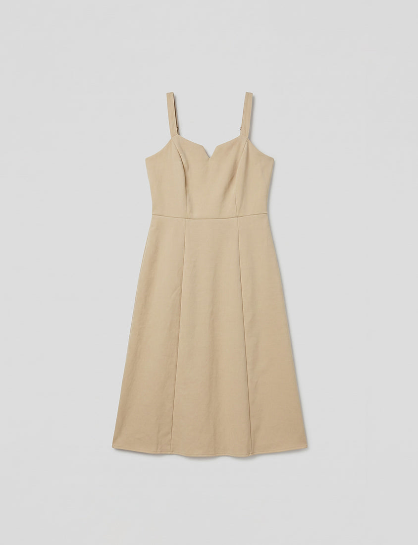 Soft Brushed V-Neckline Slim Fit Plus Size Cami Dress