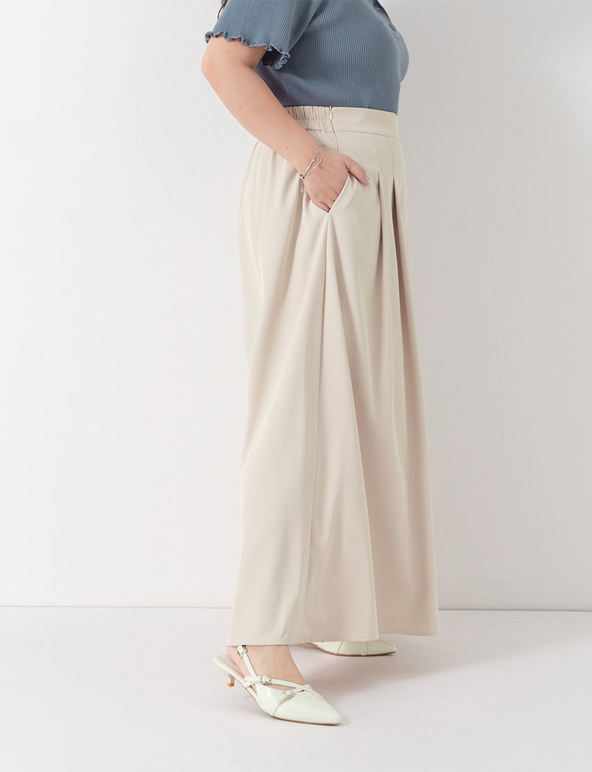 Instant Cooling Chiffon Pleated Plus Size Wide Leg Pants