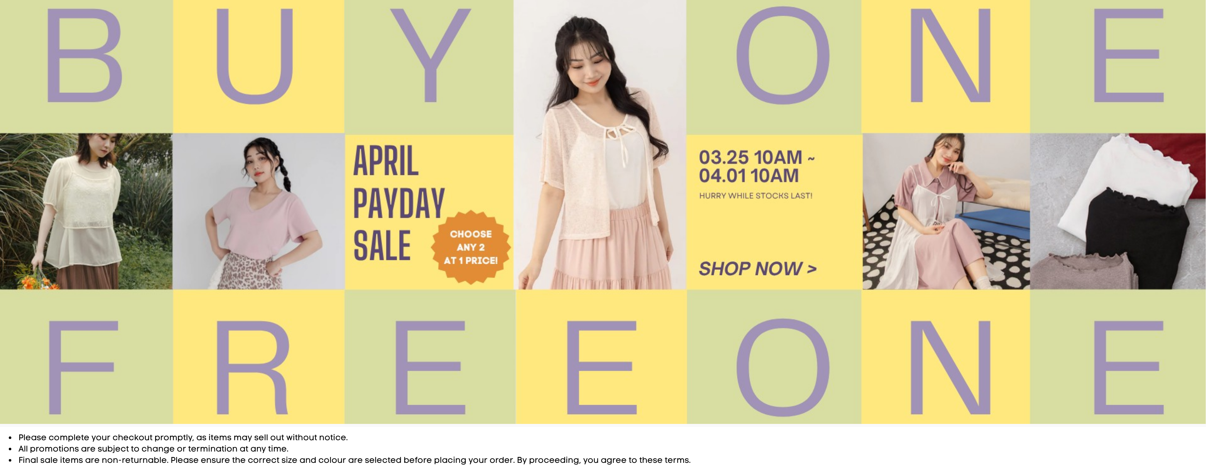 MIDSEASON DEAL: BUY 1 FREE 1