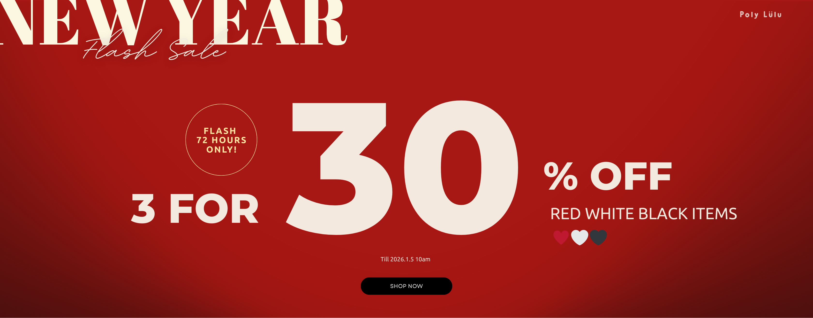 Limited Red · White · Black ｜ 3 for 30% Off