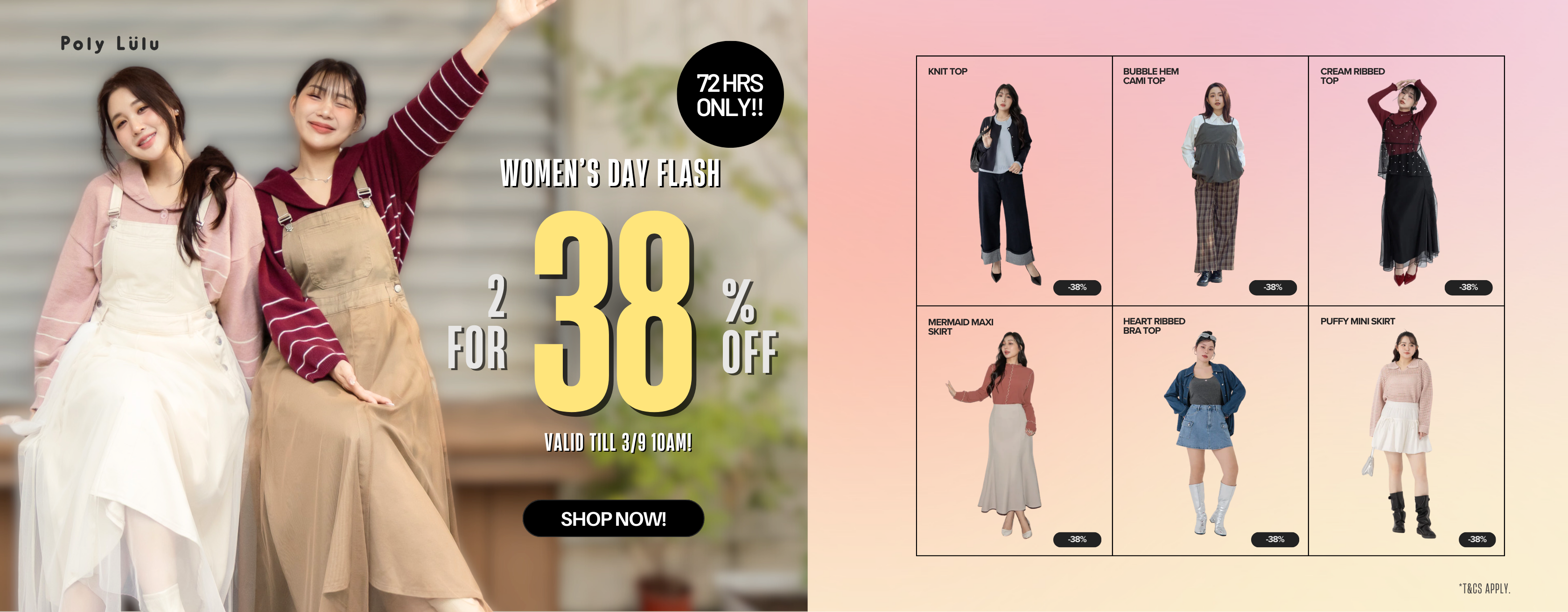 Women’s Day Flash: 2 for 38% Off