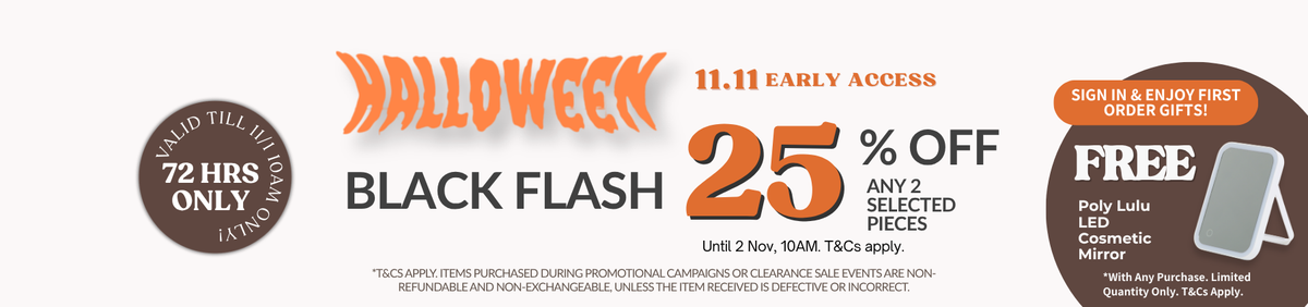 🎃 Halloween Black Flash: Any 2 for 25% Off
