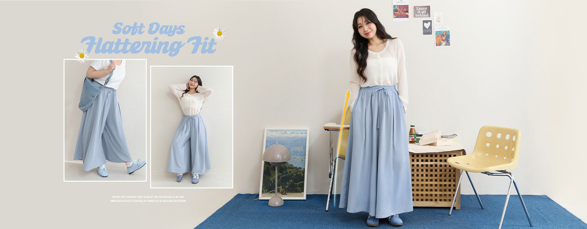 ✨SLIM WIDE PANTS