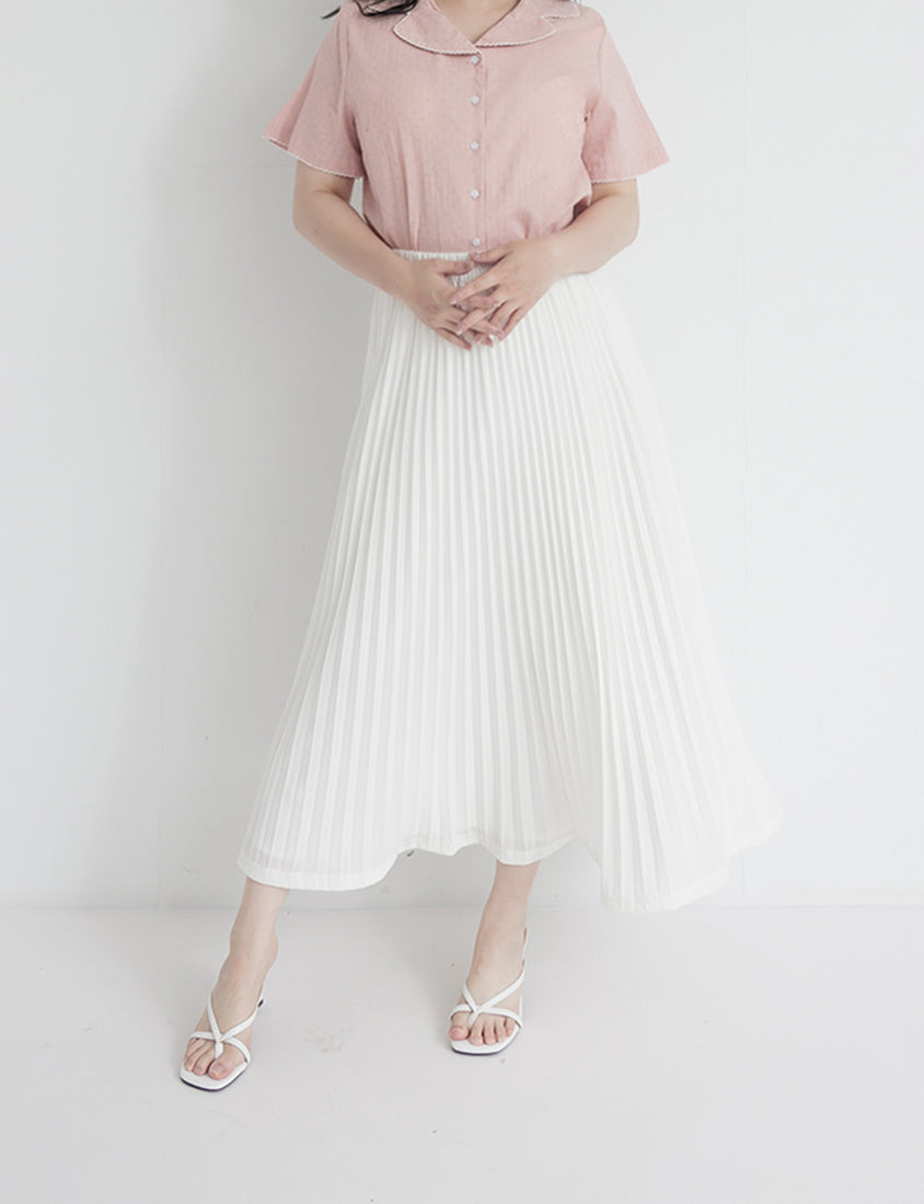 Cute Jacquard Contrast Cuban Collar Plus Size Shirt