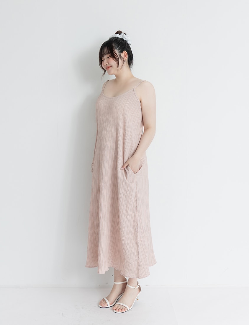 Sheer Shirt With Strap Dress Plus Size Set (With Waist Tie)