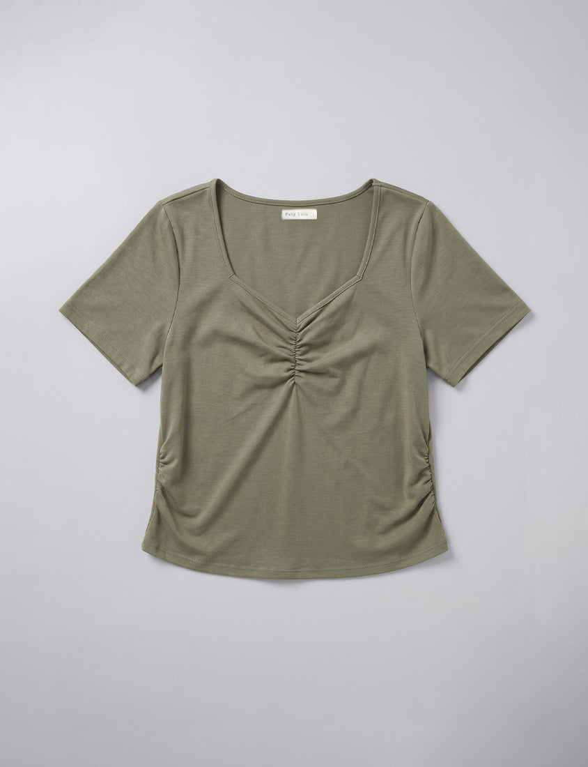 MUA! Sweet & Sexy Sweetheart Neck Cropped Plus Size Tee