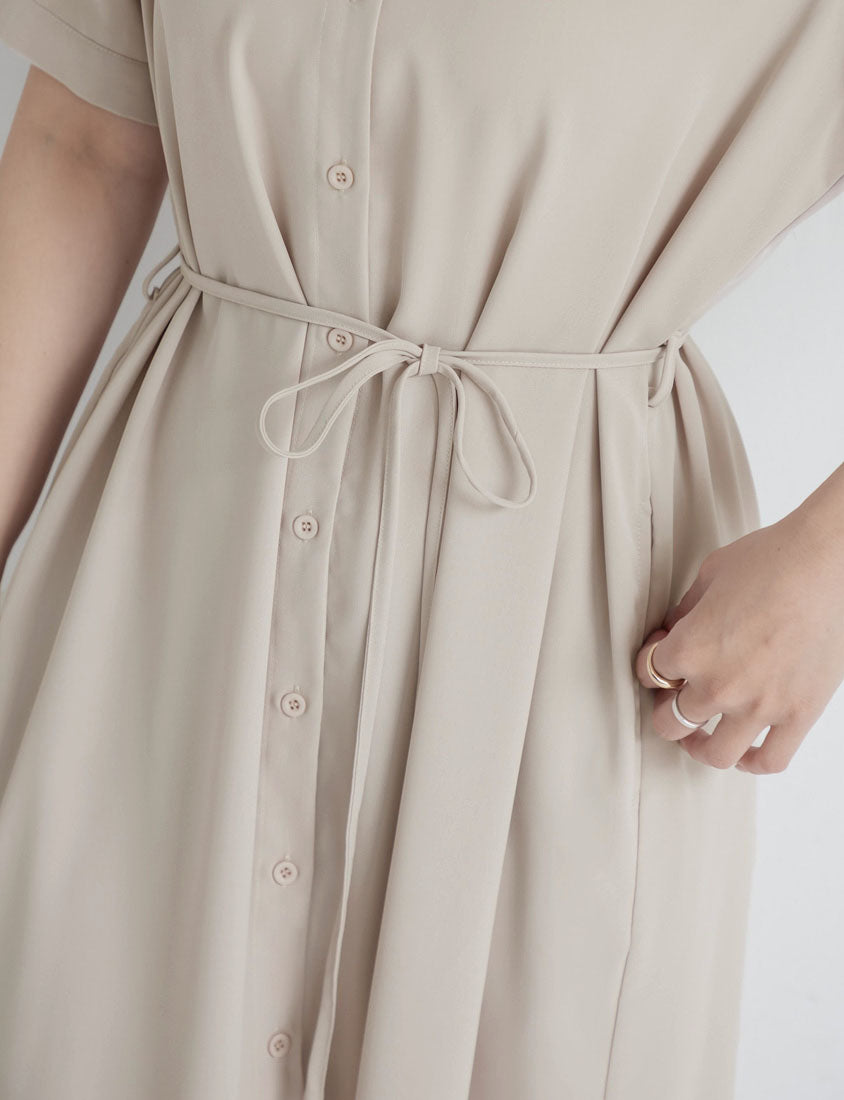 MISS. Minimal Shirt Plus Size Maxi Dress (With Belt)