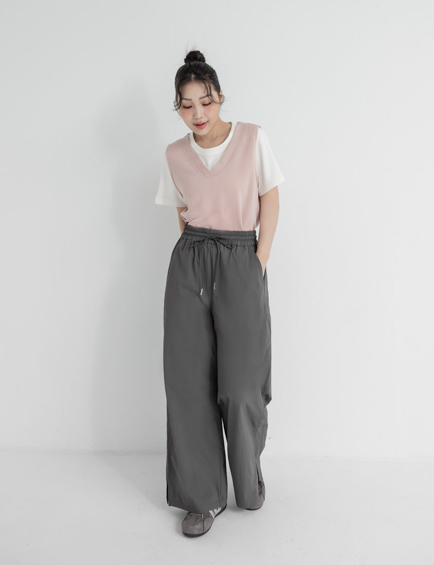 Instant Icy Cooling Sun Protection Slit Plus Size Wide-Leg Pants