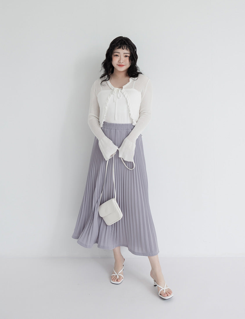 Instant Cooling Tencel Blend Tie-Front Knit Plus Size Cardigan