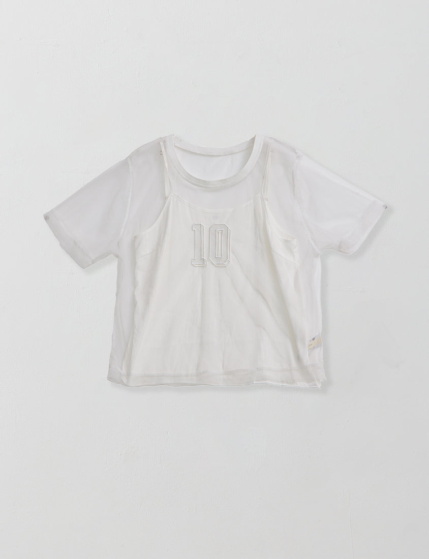 Sheer Mesh Sporty Top & Tank Plus Size Set