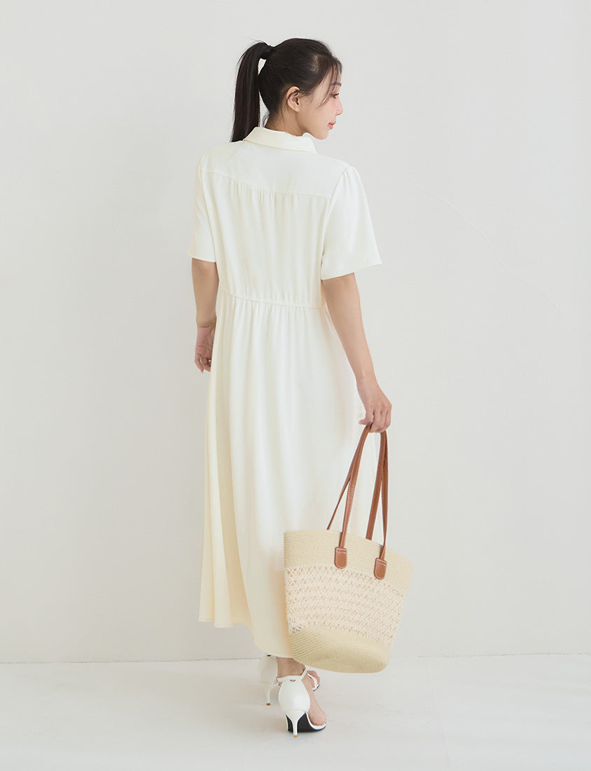 Silky Cool Slim Fit Plus Size Shirt Dress