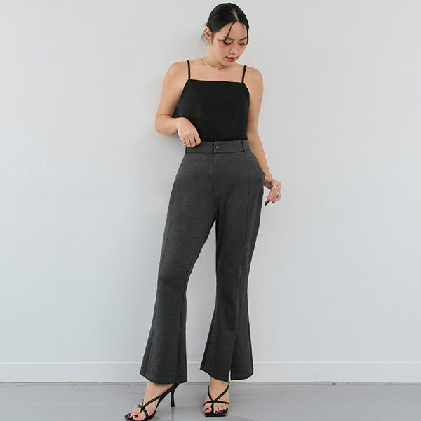 MISS. Standard Perfect Fit Slit Plus Size Flare Tailored Pants