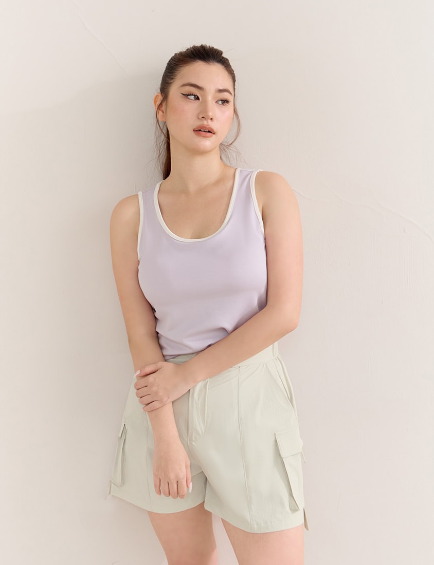 Instant Cooling UV-Protection Stitch Plus Size Utility Shorts