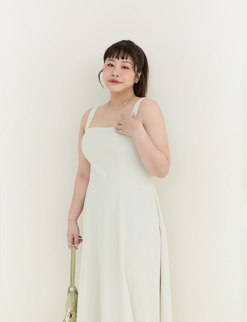 MISS. Minimalist Adjustable Strap Plus Size Maxi Dress