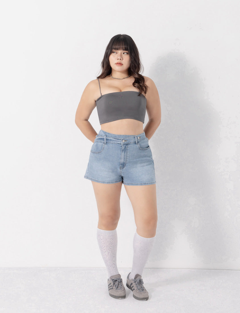 Pobra. Removable Padded Silky Milk Plus Size Bandeau BRATOP