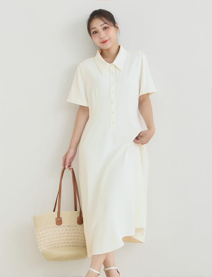 Silky Cool Slim Fit Plus Size Shirt Dress