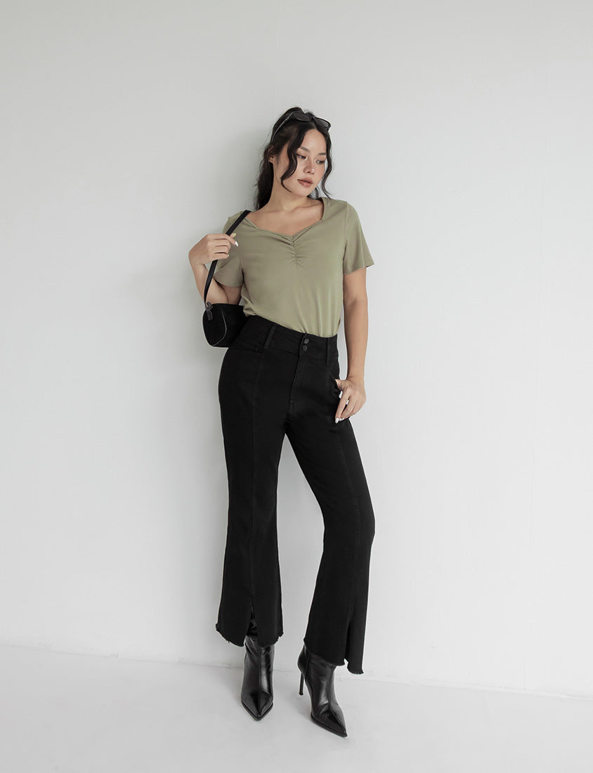MUA! High Waist Tummy Flattering Supermodel Plus Size Flared Jeans