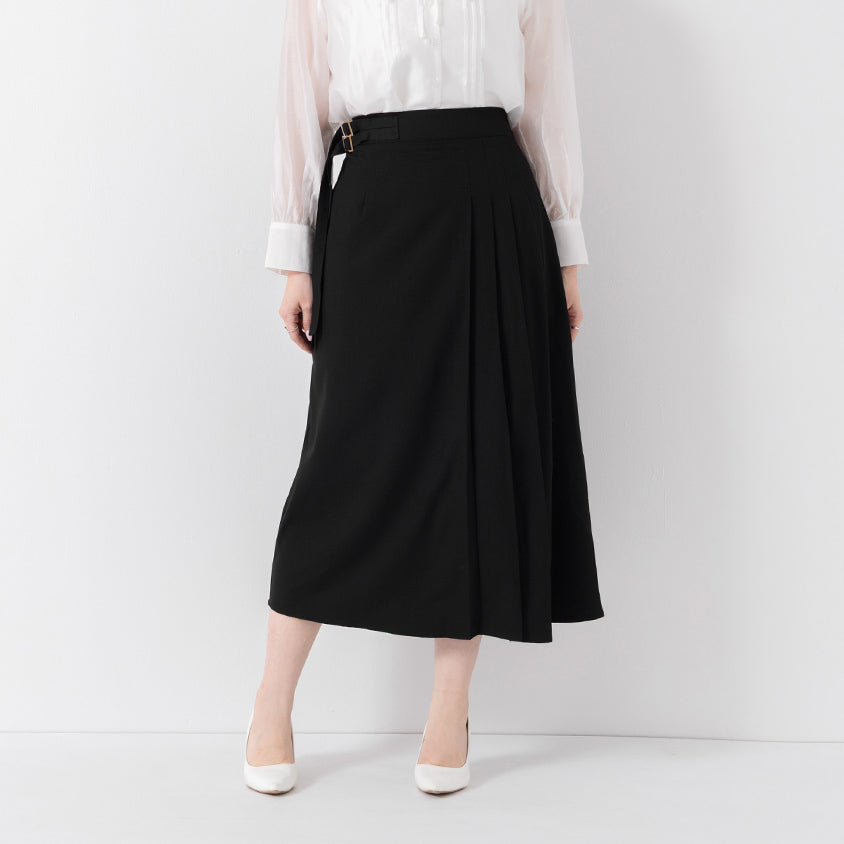 MISS. Tailored Pleated Suit Plus Size Maxi Skirt