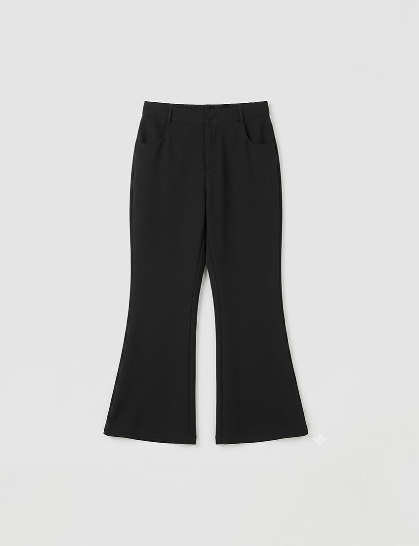 Perfect Proportion Slim Fit Plus Size Flared Trousers (Short)