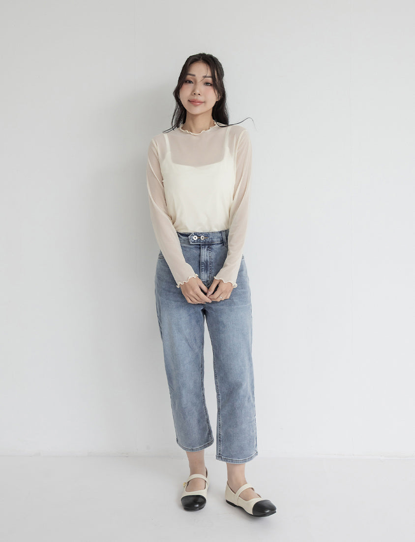 Zero Restriction Cloud Denim Plus Size Cropped Jeans (Short)