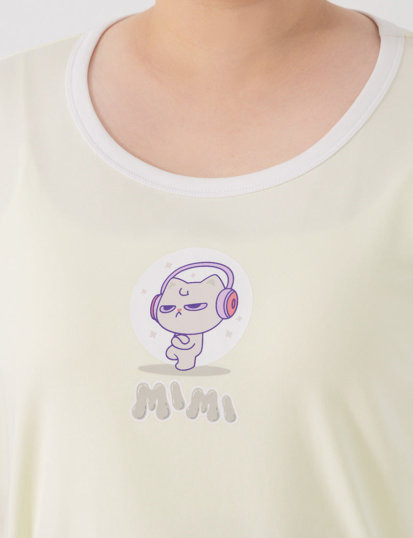 Poly Lulu x UGLY MEWS Collab Cute Cat Tee