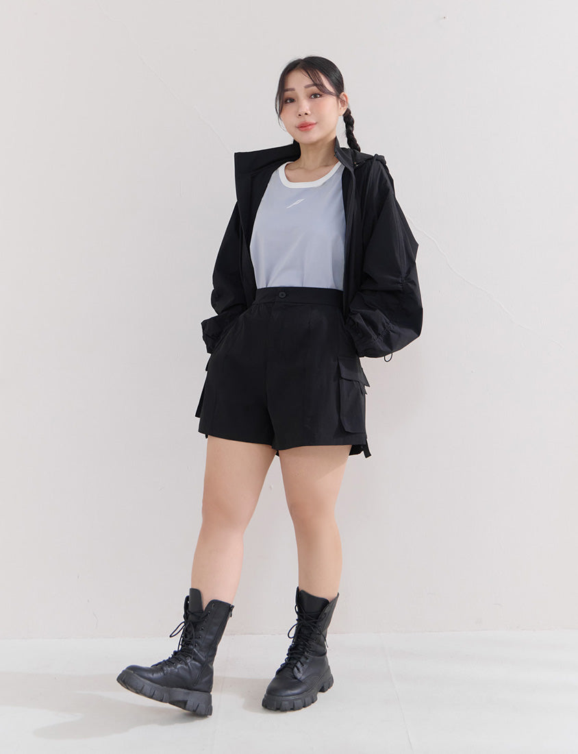 Casual Raglan Contrast Sleeve Plus Size Tee