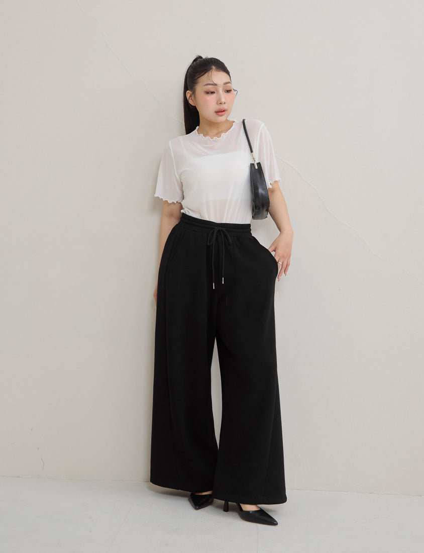 Instant Cool Cloud Cotton Slim Plus Size Curved Pants