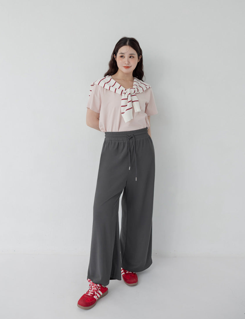 Hip-Contouring Slim Plus Size Wide Leg Pants (Regular)
