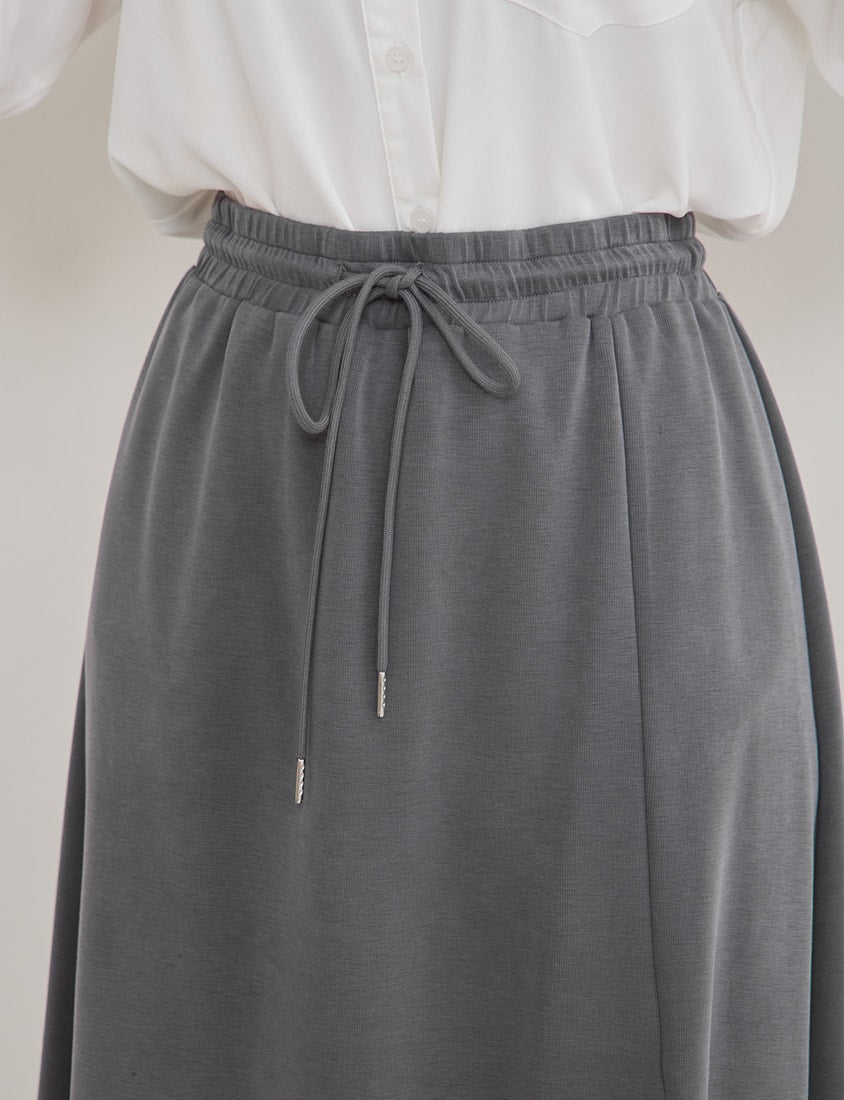 Instant Cool Cloud Cotton Slit A-Line Plus Size Skirt