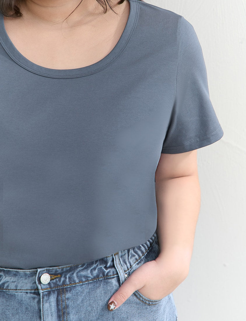 Upgraded 2.0! U-Neck Plus Size Slim Tee