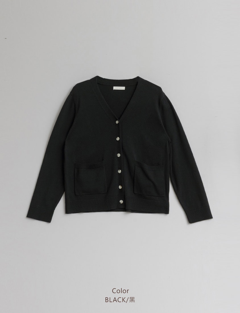Skin-Friendly Tencel Silky Wool V-Neck Plus Size Knit Cardigan