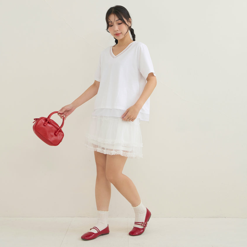 Silky Cool Sorona Mesh Panel Plus Size Tee
