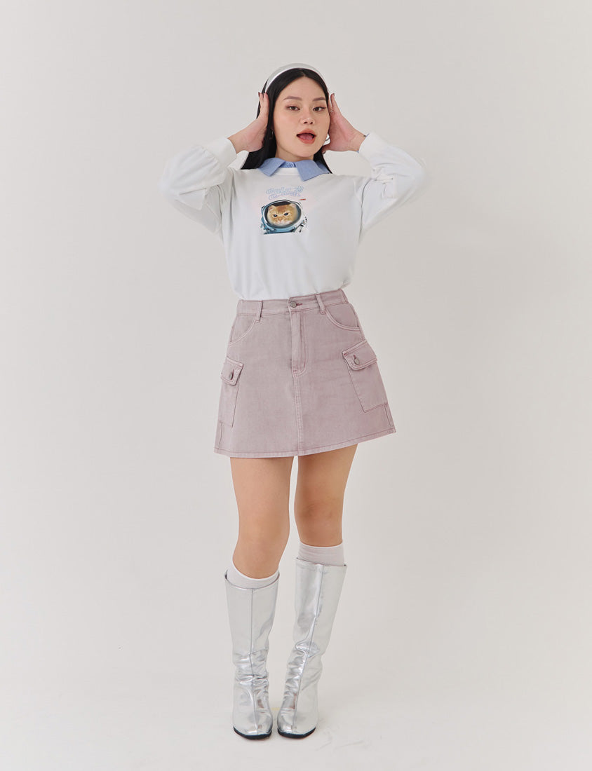 Spacesuit Cover Cat Graphic Plus Size Sweater (Unisex) (MIND.A.DAY Collaboration)