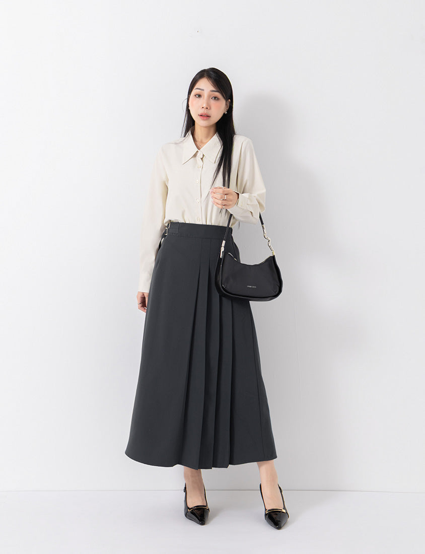 MISS. Minimal Breathable Lyocell Long Sleeve Plus Size Shirt