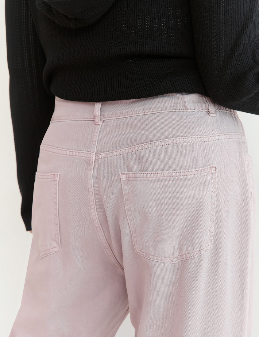 Unique Washed Double-Button Plus Size Boyfriend Jeans