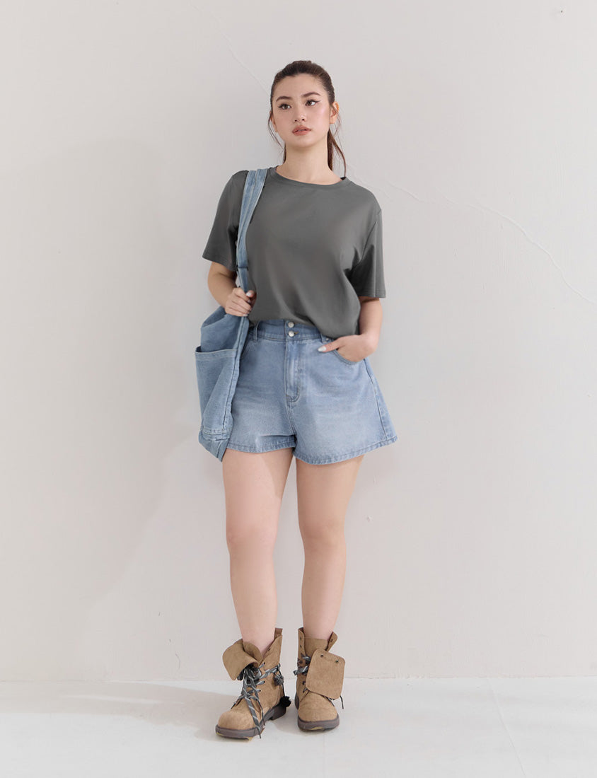 Instant Cooling Side Slit Oversized Plus Size Tee