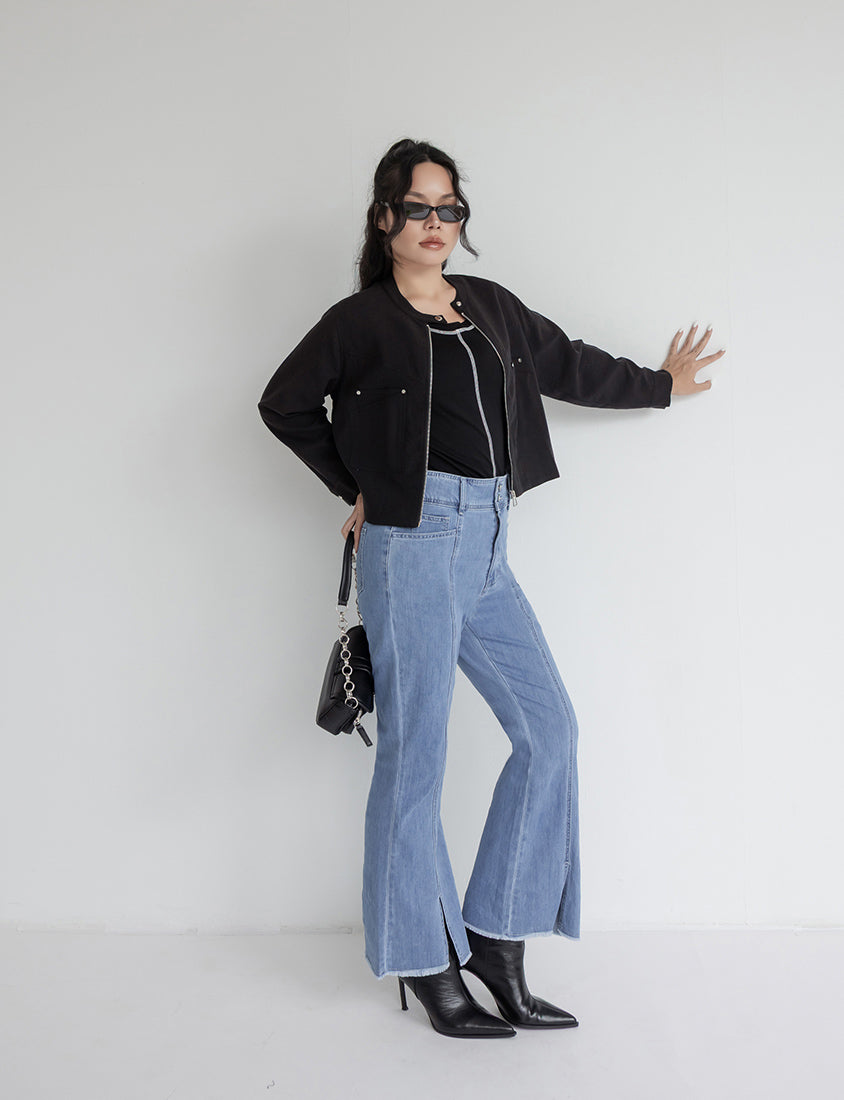 MUA! High Waist Tummy Flattering Supermodel Plus Size Flared Jeans