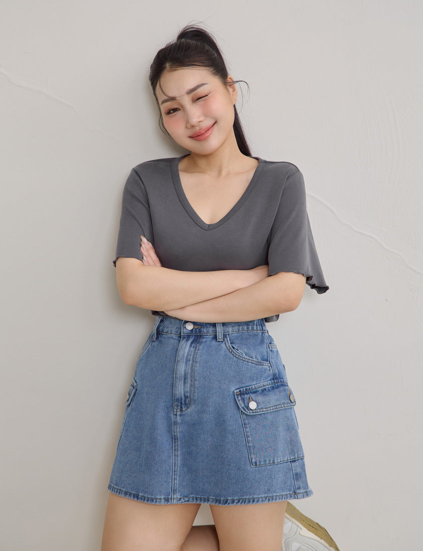Instant Cool Cloud Cotton V-Neck Plus Size Tee
