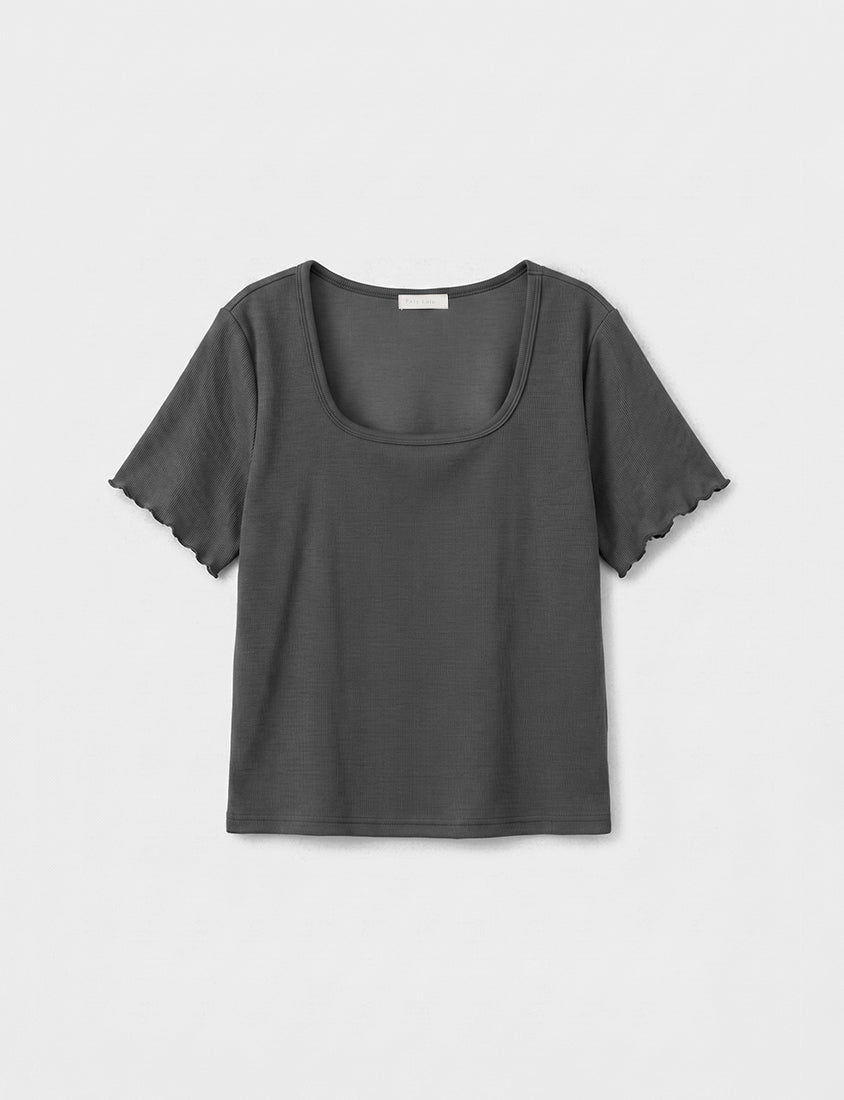 Instant Cooling Cloud Cotton Square Neck Plus Size Tee