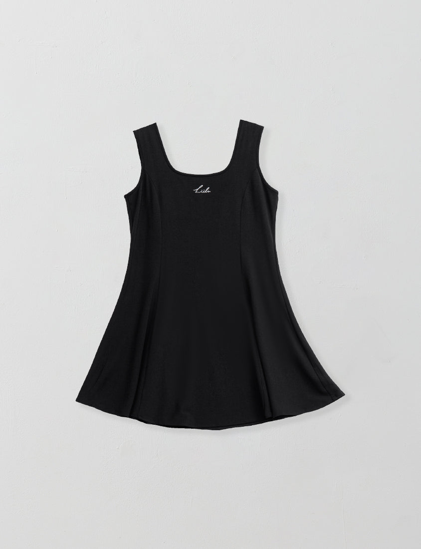 Embroidered Elastic Waist Plus Size Mini Dress