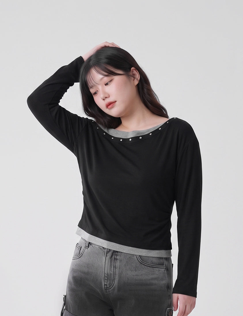 MUA! Sweet & Cool Asymmetrical One-Shoulder Plus Size Top