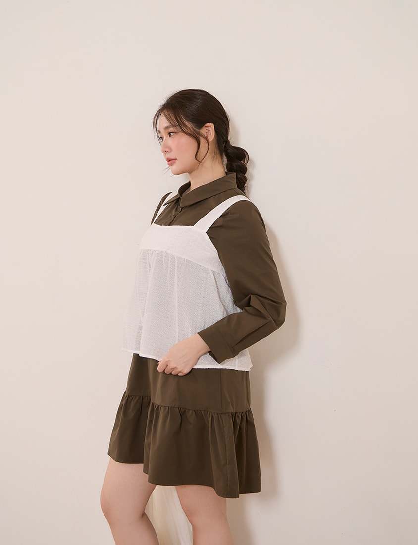 Two Way Convertible Sweet Ribbon Tie Layering Plus Size Camisole Vest