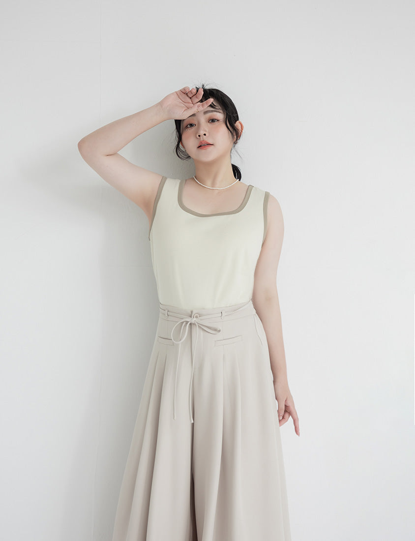 MISS. Cooling Liquid Touch Cotton Square Neck Plus Size Tank Top